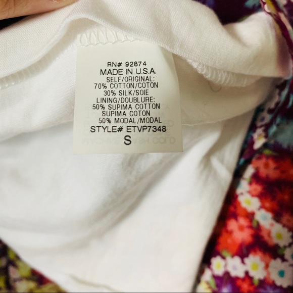 Ella Moss Colorful Floral Print Tank Ruffle Dress - Picture 4 of 5